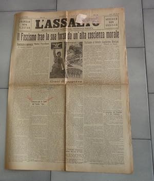 L'ASSALTO, settimanale della federazione provinciale fascista, numero 16 del 16 aprile 1932 -. AN...