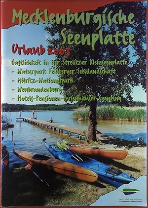 Bild des Verkufers fr Mecklenburgische Seenplatte. Urlaub 2003. zum Verkauf von biblion2