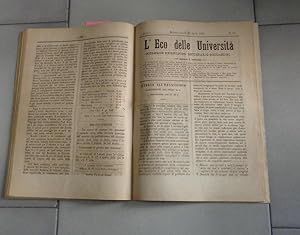 L'ECO DELLE UNIVERSITA' , giornale scientifico letterario scolastico - TUTTO IL PUBBLICATO dal fa...