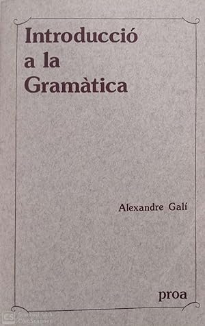 Seller image for Introducci a la Gramtica for sale by Llibres Capra