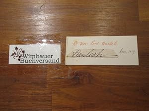 Bild des Verkufers fr LORD HARLECH ( WILLIAM ORMSBY GORE ,2nd BARON HARLECH 1819 - 1904 ) /// Autogramm Autograph signiert signed signee zum Verkauf von Antiquariat im Kaiserviertel | Wimbauer Buchversand