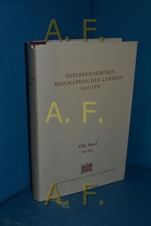 Seller image for sterreichisches Biographisches Lexikon 1815-1950. VIII. Band Petracic Franjo - Razun Matej for sale by Antiquarische Fundgrube e.U.