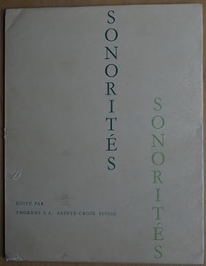 Seller image for Sonorits. A l'occasion du 75e anniversaire de la Maison Thorens  Sainte-Croix. for sale by ShepherdsBook