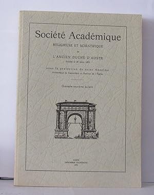 Société académique religieuse et scientifique de l'ancien duché d'aoste 49ème bulletin