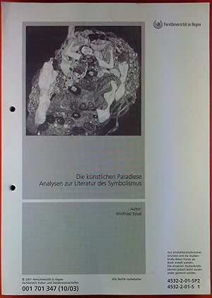 Seller image for Die knstlichen Paradiese. Analysen zur Literatur des Symbolismus. Mit Materialienband. for sale by biblion2