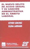 Immagine del venditore per El nuevo delito de acoso sexual y su sancin administrativa en el mbito laboral venduto da AG Library