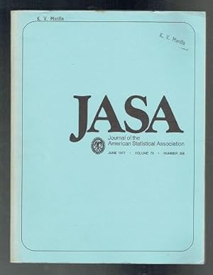 Imagen del vendedor de Journal of the American Statistical Association Volume 72 Number 358 June 1977 a la venta por Sonnets And Symphonies