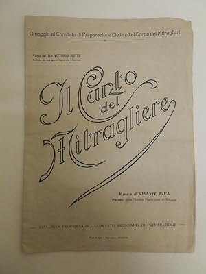 Il canto del mitragliere. Musica di Oreste Riva. versi di Vittorio Butta