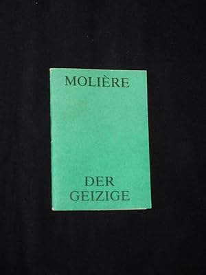 Bild des Verkufers fr Programmheft Volksbhne Berlin am Rosa-Luxemburg-Platz 1980/81. DER GEIZIGE von Moliere. Regie: Werner Tietze, Bhne: Heinz-Jrg Herrmann, Kostme: Doris Haumann, Musik: Bernd Wefelmeyer, techn. Ltg.: Manfred Fiedler. Mit Ezard Haumann (Harpagnon), Winfried Wagner, Doris Otto-Franke, Monika Pltner, Harry Merkel, Marion van de Kamp, Egon Geiler zum Verkauf von Fast alles Theater! Antiquariat fr die darstellenden Knste