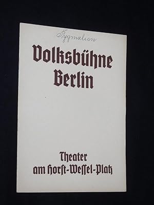 Bild des Verkufers fr Programmheft Volksbhne Berlin Theater am Horst-Wessel-Platz 1937/ 38. PYGMALION von Shaw. Spielleitung: Richard Weichert, Bhnenbild: Paul Strter, Kostme: Madeleine Schmidt, techn. Einr.: Hans Sachs. Mit Stine Christophersen, Harald Paulsen, Josef Sieber, Flockina von Platen, Marlise Ludwig, Albert Hehn, Irmgard Krause, Franz Schafheitlin, Marie Sera zum Verkauf von Fast alles Theater! Antiquariat fr die darstellenden Knste