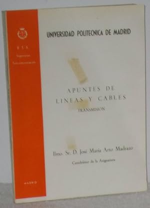 Imagen del vendedor de Apuntes de lneas y cables . Transmisin a la venta por Los libros del Abuelo