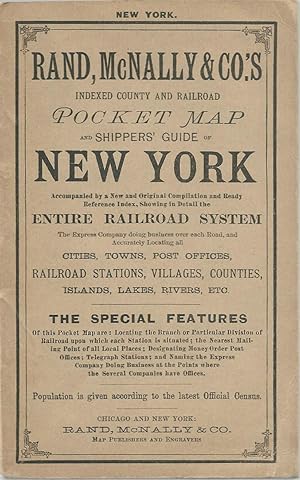 Image du vendeur pour Rand, McNally & Co.'s Indexed County and Township Pocket Map and Shippers' Guide of New York mis en vente par Lincbook