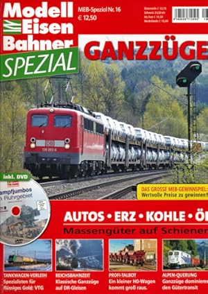 Bild des Verkufers fr Modelleisenbahner Spezial Heft 16: Ganzzge. Autos, Erz, Kohle, l (ohne DVD!). zum Verkauf von Versandantiquariat  Rainer Wlfel