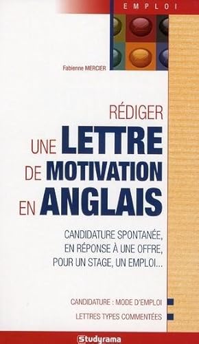 rédiger une lettre de candidature en anglais