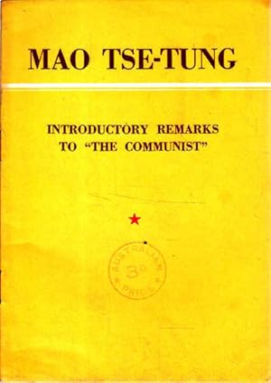 Introductory Remarks to "The Communist"