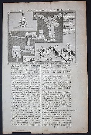 Bild des Verkufers fr Platte Gront van alle d onderaertfche plaetfen van Bethlehem." -- Bethlehem Palestine Holy Land Palstina zum Verkauf von Antiquariat Steffen Vlkel GmbH