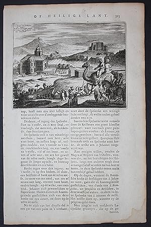 Bild des Verkufers fr showing the tomb of St. John the Baptist." -- Sebastia Nablus Palestine Holy Land Sebastiyah zum Verkauf von Antiquariat Steffen Vlkel GmbH