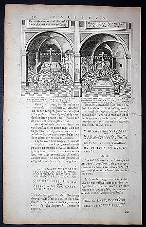 Bild des Verkufers fr Capel des beckeneel Berghs dear Christus a ent cruyle hongh." -- Jerusalem Holy Land Chapel Jesus Christ Palestine zum Verkauf von Antiquariat Steffen Vlkel GmbH