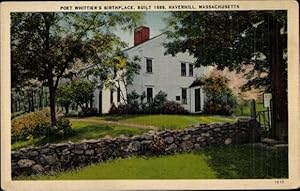 Immagine del venditore per Ansichtskarte / Postkarte Haverhill Massachusetts USA, Poet Whittiers's Birthplace built 1688 venduto da akpool GmbH