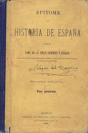 Image du vendeur pour EPITOME DE HISTORIA DE ESPAA mis en vente par Librera Torren de Rueda