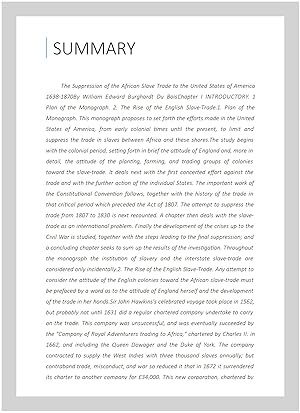 Imagen del vendedor de The Suppression of the African Slave Trade to the United States of America 1638-1870 a la venta por GreatBookPrices