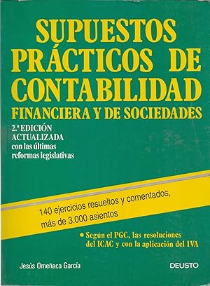 Seller image for SUPUESTOS PRACTICOS DE CONTABILIDAD FINANCIERA Y DE SOCIEDADES for sale by Libreria 7 Soles