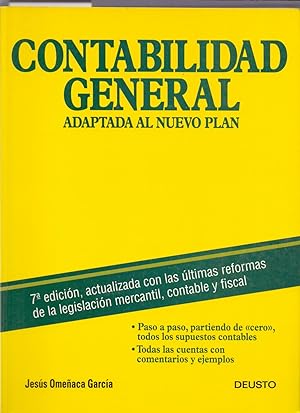 Seller image for CONTABILIDAD GENERAL ADAPTADA AL NUEVO PLAN for sale by Libreria 7 Soles