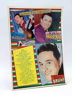 CANCIONERO. ÉXITOS DE ITALIA MODUGNO, MARINI, TORRE BRUNO. Bistagne, 1959. OFRT