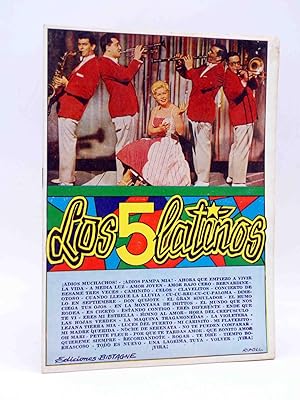 CANCIONERO. LOS 5 CINCO LATINOS. GRANDES EXITOS EN FONTANA. Bistagne, 1961