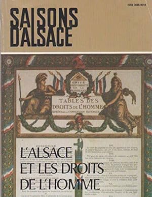 Imagen del vendedor de Saisons d'alsace n 86 - L'Alsace et les droits de l'homme. a la venta por JLG_livres anciens et modernes