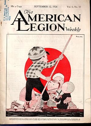 Bild des Verkufers fr The American Legion Weekly: Volume 6, No. 37: September 12, 1924 zum Verkauf von Dorley House Books, Inc.