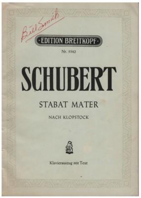 Bild des Verkufers fr SCHUBERT Stabat Mater zum Verkauf von Reflection Publications