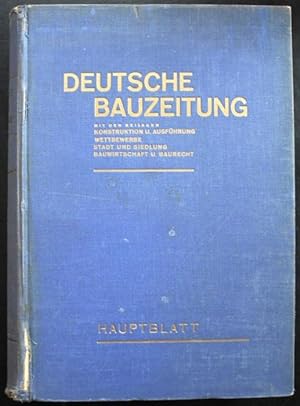 Bild des Verkufers fr DBZ - Deutsche Bauzeitung. Mit vier Beilagen. Hauptblatt. 1931. Mit Gesamtinhalsverzeichnis zum Verkauf von Graphem. Kunst- und Buchantiquariat