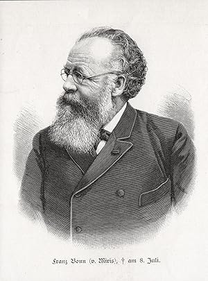 Bild des Verkufers fr Franz Bonn (v. Miris)" - Franz Bonn Schriftsteller writer Portrait Holzstich Holzschnitt woodcut zum Verkauf von Antiquariat Steffen Vlkel GmbH