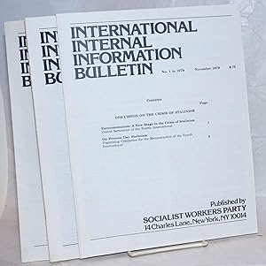 Imagen del vendedor de International internal information bulletin, no 3 in 1979. December, 1979 a la venta por Bolerium Books Inc.