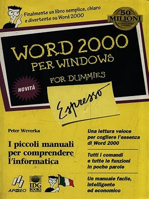 Word 2000 per Windows for dummies Espresso