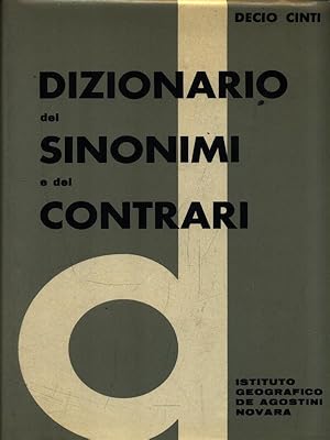 Immagine del venditore per Dizionario dei sinonimi e dei contrari venduto da Librodifaccia