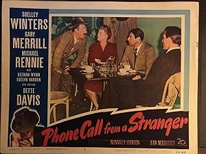 Bild des Verkufers fr Phone Call from a Stranger Lobby Card #5 zum Verkauf von AcornBooksNH