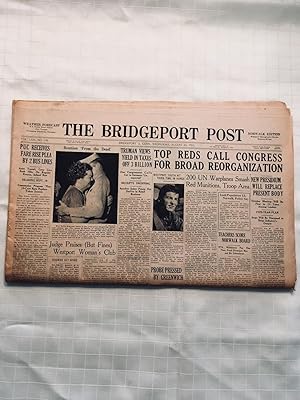 The Bridgeport Post: Wednesday, August 20, 1952: TOP RED CALL CONGRESS FOR BROAD REORGAIZATION