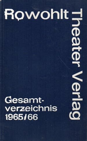Seller image for Gesamtverzeichnis 1965 / 66 for sale by Clivia Mueller