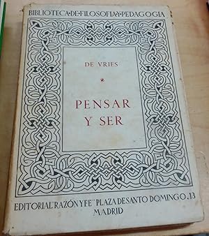 Seller image for Pensar y ser. Versin espaola Jos a. Menchaca for sale by Outlet Ex Libris