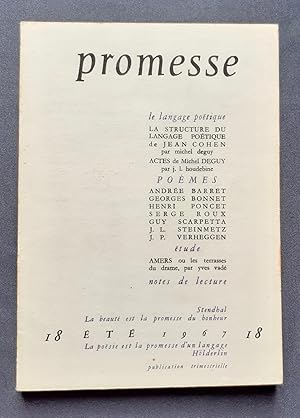 Seller image for Promesse - n18, t 1967 - for sale by Le Livre  Venir