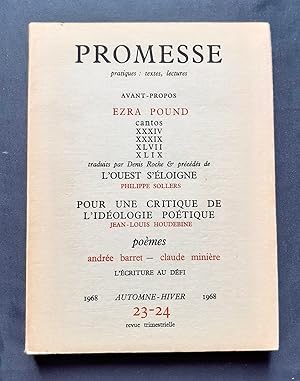 Seller image for Promesse - n23-24, automne-hiver 1968 - for sale by Le Livre  Venir