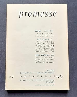 Seller image for Promesse - n17, printemps 1967 - for sale by Le Livre  Venir