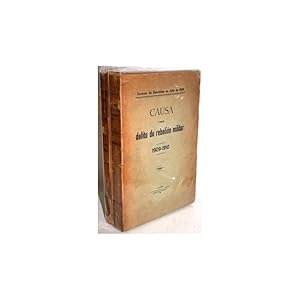Seller image for CAUSA POR EL DELITO DE REBELIN MILITAR 1909-1910. 2 TOMOS for sale by Librera Salamb