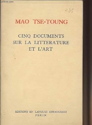 Seller image for Cinq documetns sur la litterature et l'art for sale by Le-Livre