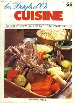 Seller image for Les doigts d'or - Cuisine - Encyclopdie pratique de la cuisine d'aujourd'hui - n 92 : pizzettes au jambon, pizza margherita, pizza au fromage de chvre, friture de plies, plums au rhum, saucisson poch  la mode lyonnaise,etc. for sale by Le-Livre