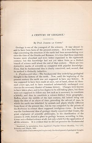 Seller image for A Century of Geology".disbound from Annual Report of the Board of Regents of the Smithsonian Institution.for the Year Ending June 30, 1900 for sale by Dorley House Books, Inc.