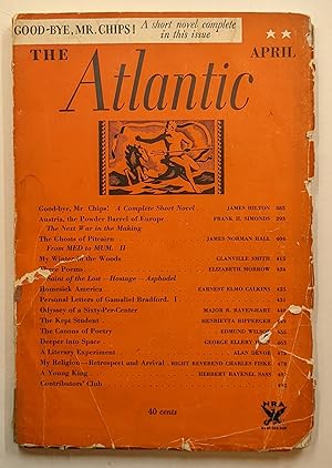 GOOD BYE, MR. CHIPS! (In THE ATLANTIC, Vol. 153, # 4, April 1934)