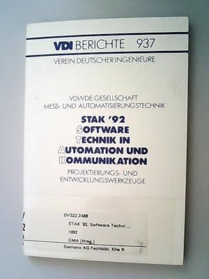 Imagen del vendedor de Softwaretechnik in Automatisierung und Kommunikation, Projektierungs- und Entwicklungsfahrzeuge (Tagung Karlsruhe, Februar 1992) a la venta por Antiquariat Bookfarm